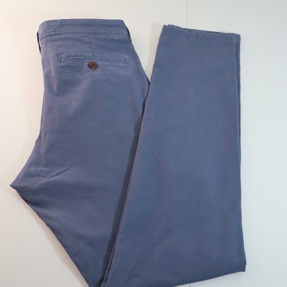 Bonobos Washed Chinos Skinny Fit Blue Grey Pants 33 x 34 Mens